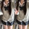 Authentic JK Uniform Long Sleeve Cardigan Sweater - Women’s Academy Style Knitted Top for Spring & Autumn.