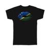 Gift T-Shirt : Lips Solomon Islands Flag Islander Expat Country For Her Woman
