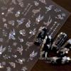Tomoni Crystal Diamond Japanese Nail Stickers - Butterfly, Flower & Bird Design (Model MS476)