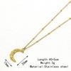 Gold-Plated Stainless Steel Women's Sun Pendant Necklace