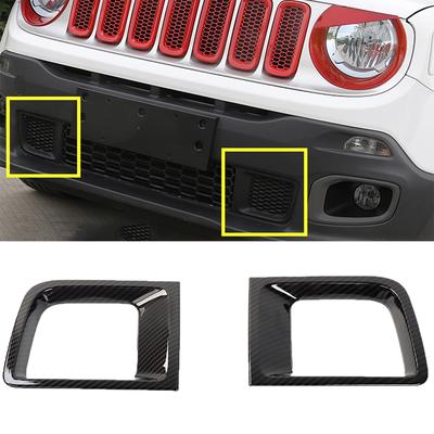 Car Front Grille Bumper Air Intakes Duct Vent Cover Trim Frame for Jeep Renegade 1.4 T 2016 2017 2018 Exterior Accessories