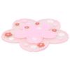 Flower Pattern Coasters Heat Insulation Coaster AntiSlip Cup Mats Tabletop   Prevent Furniture Damage(Pink )