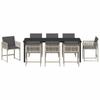 Garden Dining Set 9 pcs Light Grey Poly Rattan