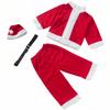 Santa Cosplay Kids Christmas Santa Claus Kids Cute and Warm Santa Outfit for Boys and Includes Fluffy Perfect for Christmas Costume School Cultural