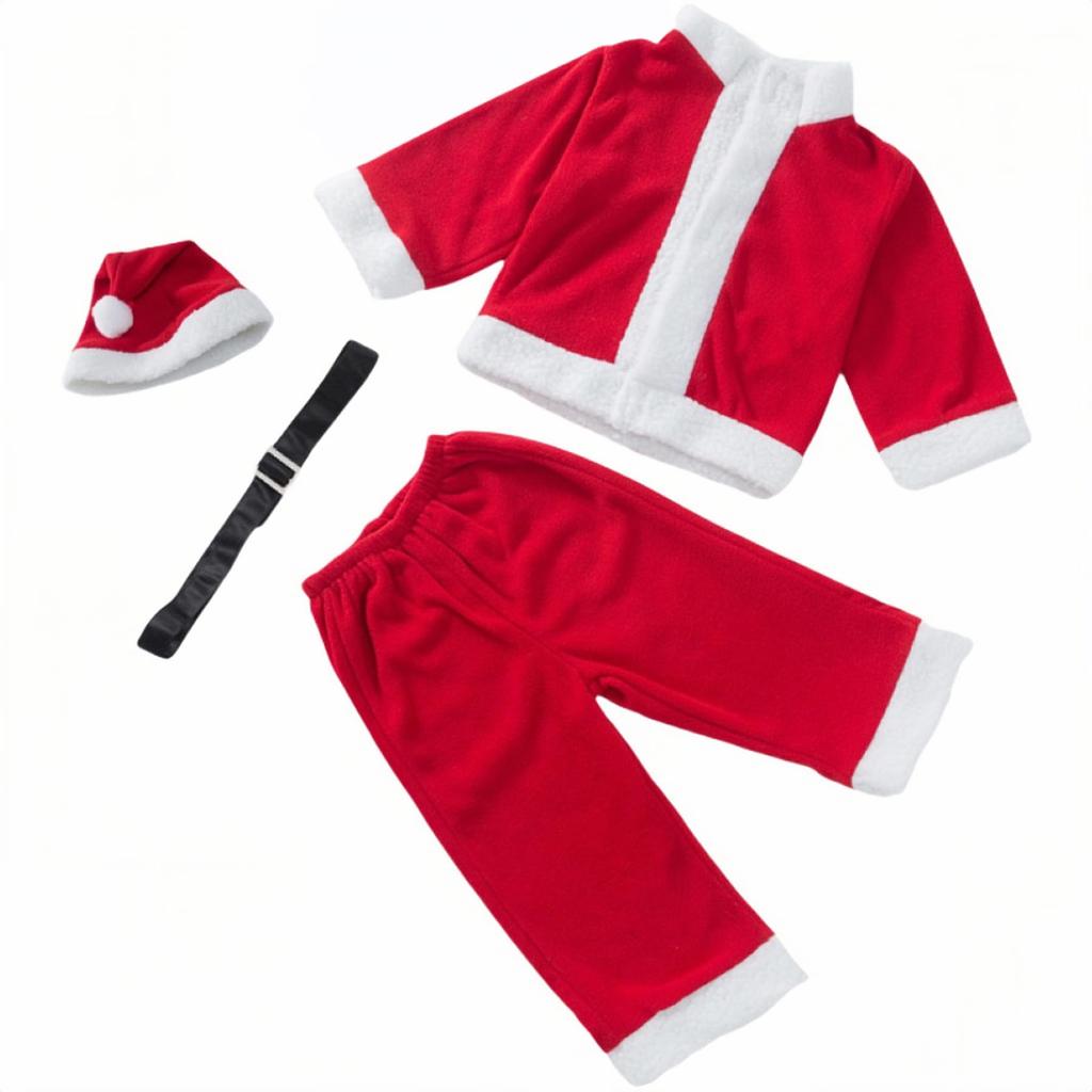 Santa Cosplay Kids Christmas Santa Claus Kids Cute and Warm Santa Outfit for Boys and Includes Fluffy Perfect for Christmas Costume School Cultural
