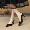Fashion New Style Popular Brand Plus Size Women Heeled Sandals Retro Rome High Heels Shoes Women High Heel Leather Buckle Pumps Mules