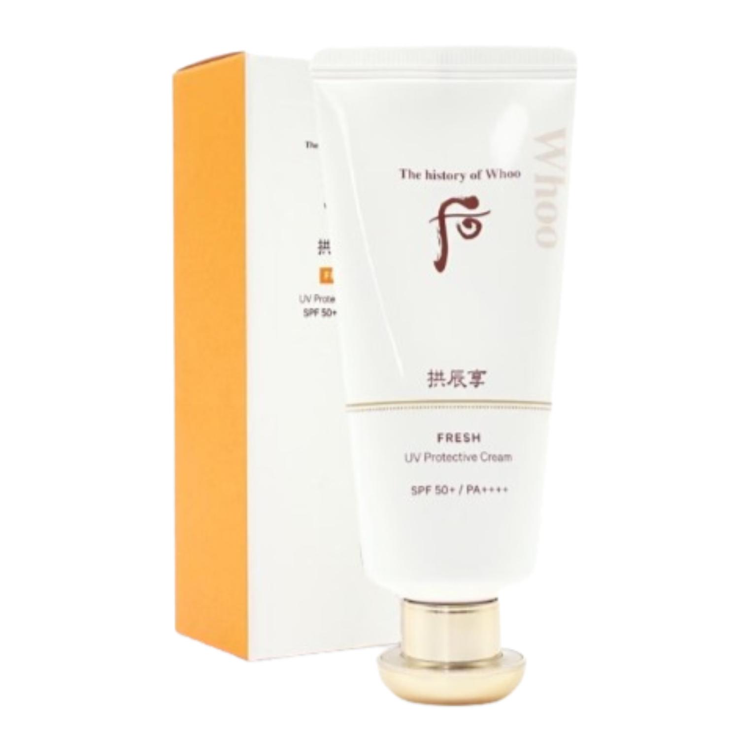 

The history of whoo Gongjinhyang Fresh Защитный крем от УФ-лучей SPF50+ PA++++ 60 мл | Корейский травяной легкий солнцезащитный крем для ежедневного использования 60ml