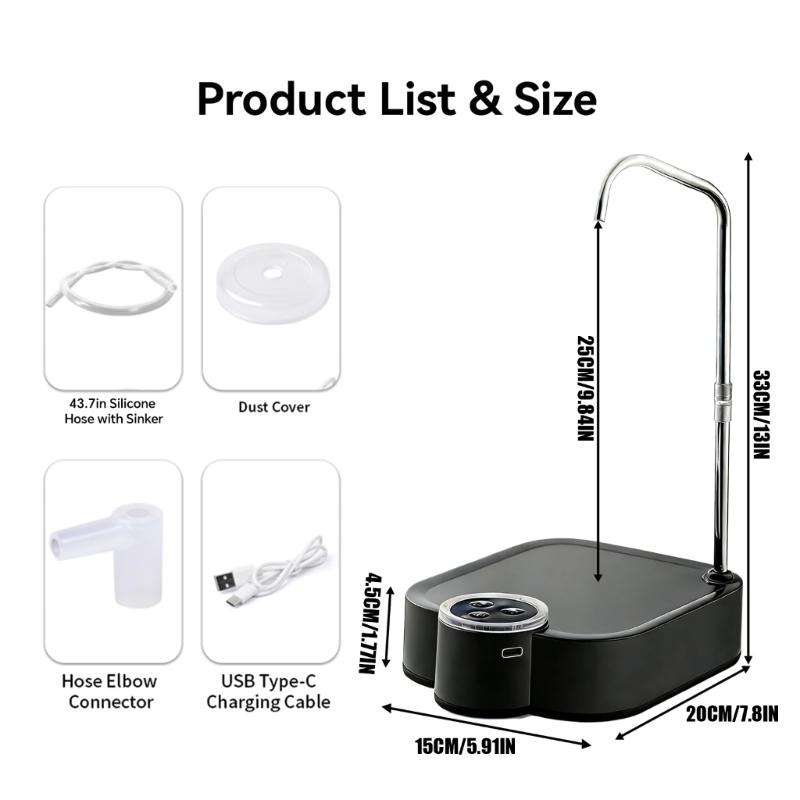 Desktop Drinking Water Dispenser Pump Rechargeable Electric Desktop Water Pump for Home, Office, Outdoor Easy To Use