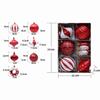 8PCS/Box 8CM Christmas Hanging Balls Electroplated Painted Shatterproof Christmas Tree Ornament Plastic Christmas Ball Set