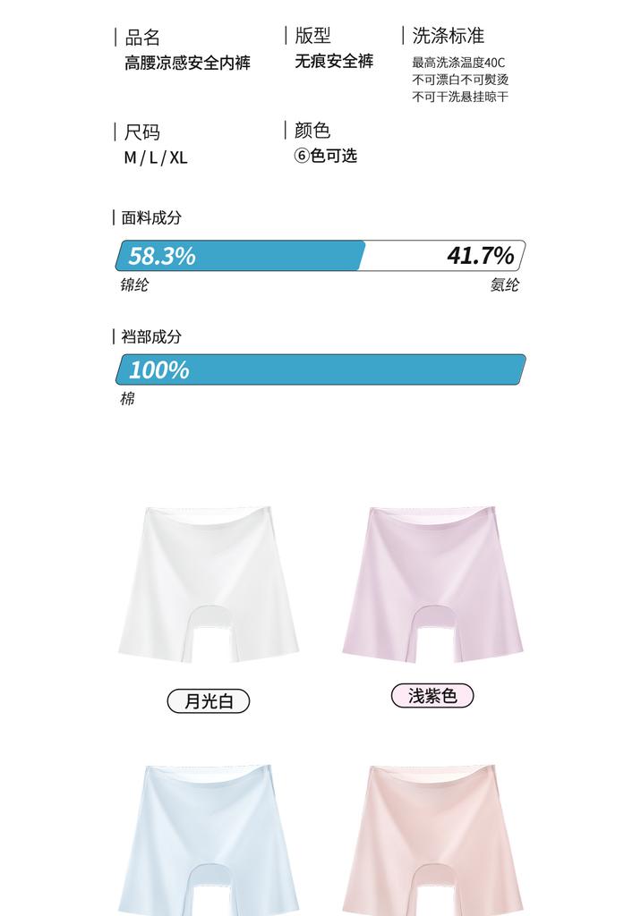 Ice Silk Seamless Safety Pants