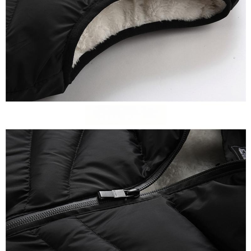 Plus Size Winter Fleece-Lined Thickened Vest for Men, Autumn and Winter Warm Outdoor Lamb Wool Vest with Stand Collar and Sleeveless Design