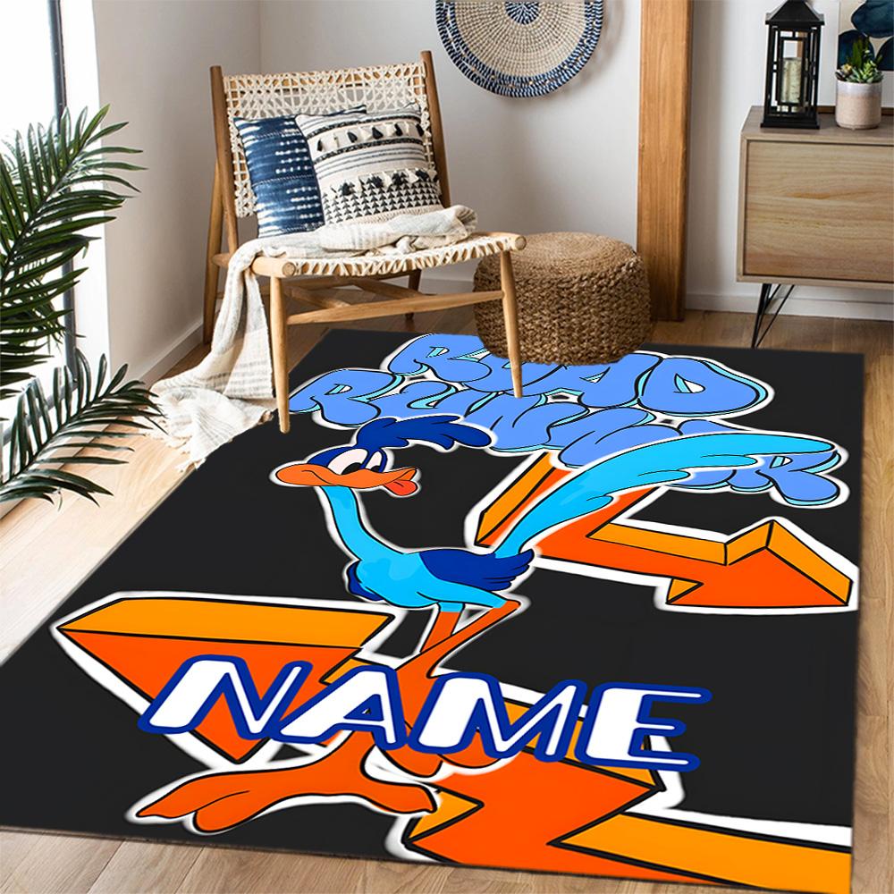 Looney Road Runner Adventure Customize Your Name Carpet Suitable for Decorate room Living Rooms Foyer Dormitory Anti-slip Rug Office home decor Spirit