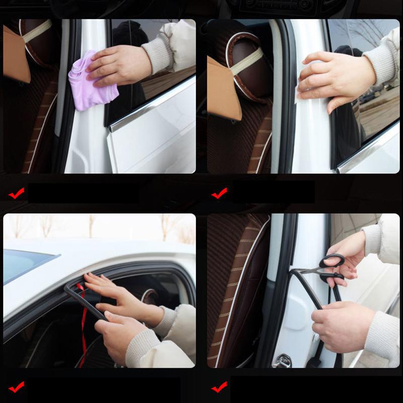 1 Stück Gummi 5M Doppelschicht B-Typ Auto Dichtungsstreifen Universelle Auto Tür und Kofferraum Verdicken Geräuschdämmende Dichtungs Zierleisten Teile