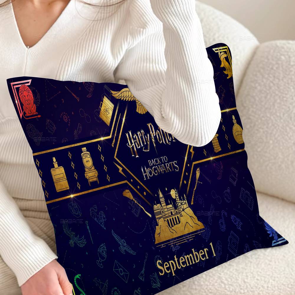 

Movie Harrys P-Potter Personalized Pillow Dust Cover Bedroom Kids Party Decoration Pillowcase Birthday Children Gift 12x12Inch