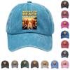 Gewaschene Baumwoll-Baseballkappe mit aufgedrucktem, verwaschenem, weichem Denim-Hut, Vintage-Hut