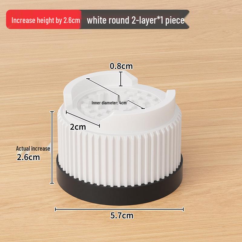 Adjustable Non-Slip Furniture Leg Pads for Moisture-Proof Heightening of Tables and Cabinets.