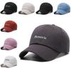 Embroidered Memorie Letter Baseball Cap Round Top Breathable Hat Gift Adjustable