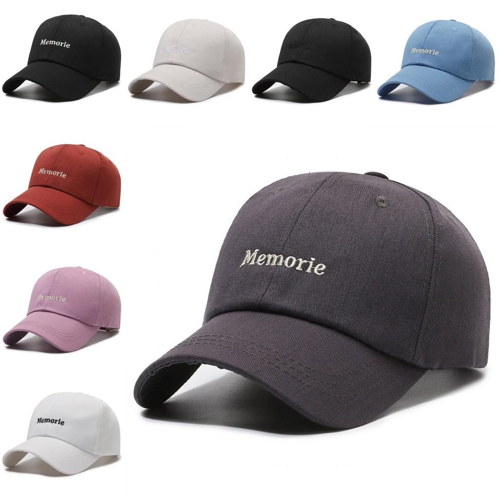 Embroidered Memorie Letter Baseball Cap Round Top Breathable Hat Gift Adjustable