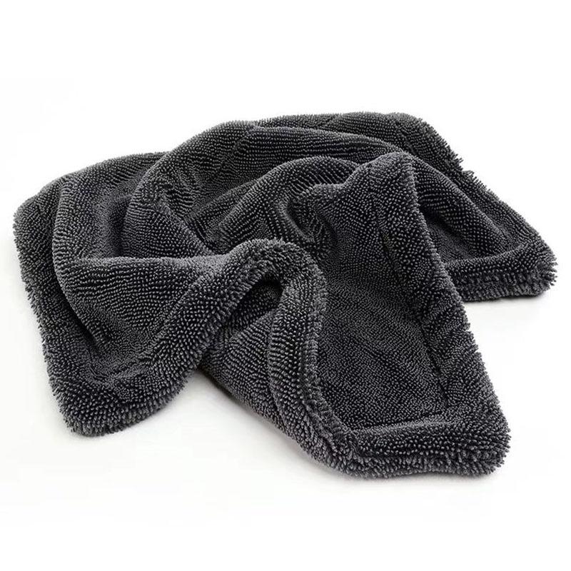 Dual-Layer Absorbent Car Wash Towel - Thick, Double-Sided Pigtail Design