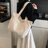Large-capacity Casual Canvas Bag Women's New Literary and Simple Shoulder Bag Versatile Commuter Class Bag