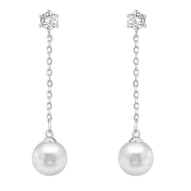 

2026 New European and American French Style Earrings, Women s Pearl Geometric Design Accessories, Ladies Elegant Dress Style