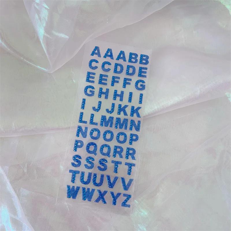 1Pcs Glitter A-Z Alphabet Letters Sticker Scrapbooking Stationery School Supplies Black/Gold/Silver/Red/Blue/Pink/Purple/Green