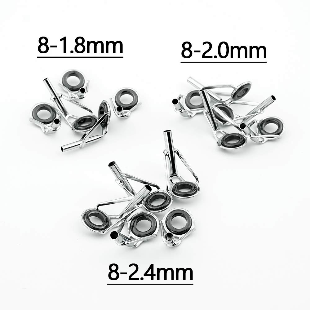 Top Guide Rod Guide Stainless Steel Fishing Rod Tip (8-1.8mm