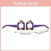 Pattern Castle Bee Children And Adults Paper Glasses Set Festival Props Party