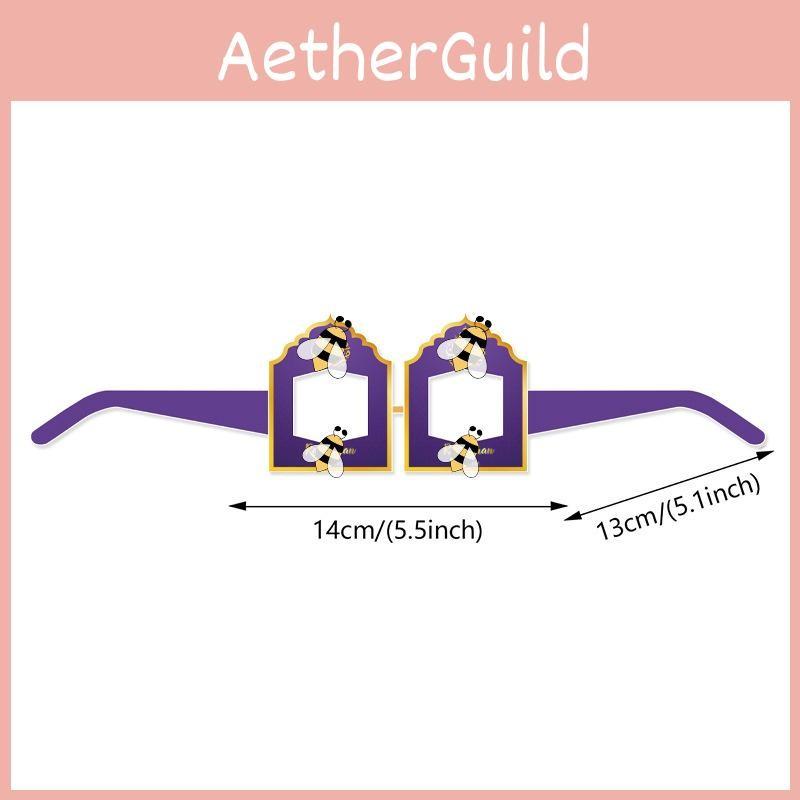 Pattern Castle Bee Children And Adults Paper Glasses Set Festival Props Party