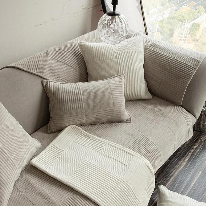 Coperta da Divano Combinazione Multi-taglia Protezione Divano Calda Morbida Corto Peluche Pile Copridivano/Divano