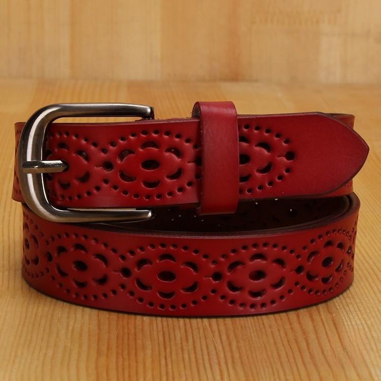 Retro Leather Waist Belt For Women With Twolayer Cowhide Material And Simple Pin Closure