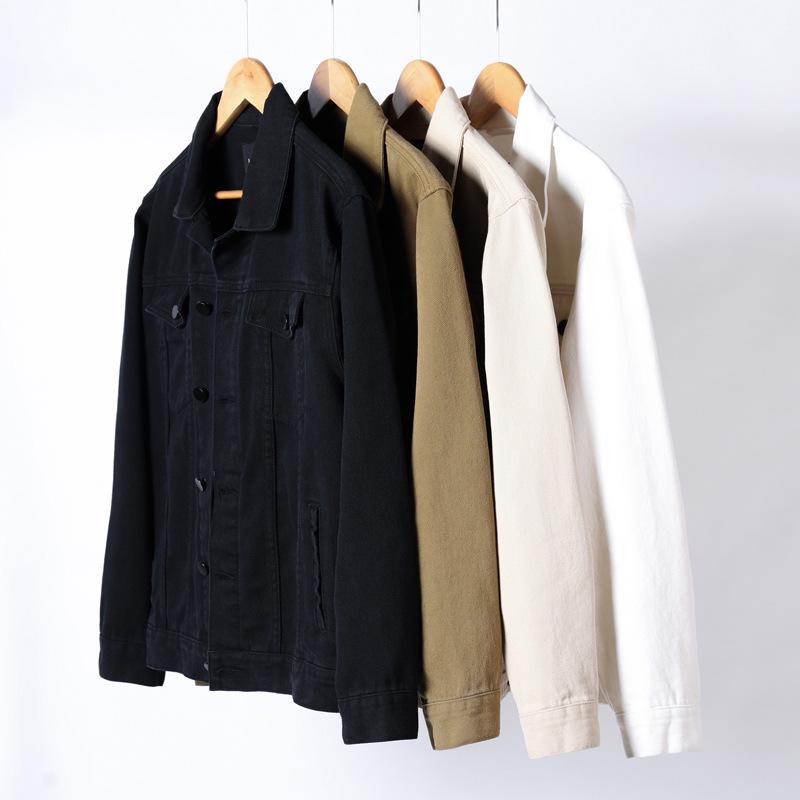 Herren Slim Fit Weiße Jeansjacke - Trendiger Casual Koreanischer Stil für Frühling & Herbst