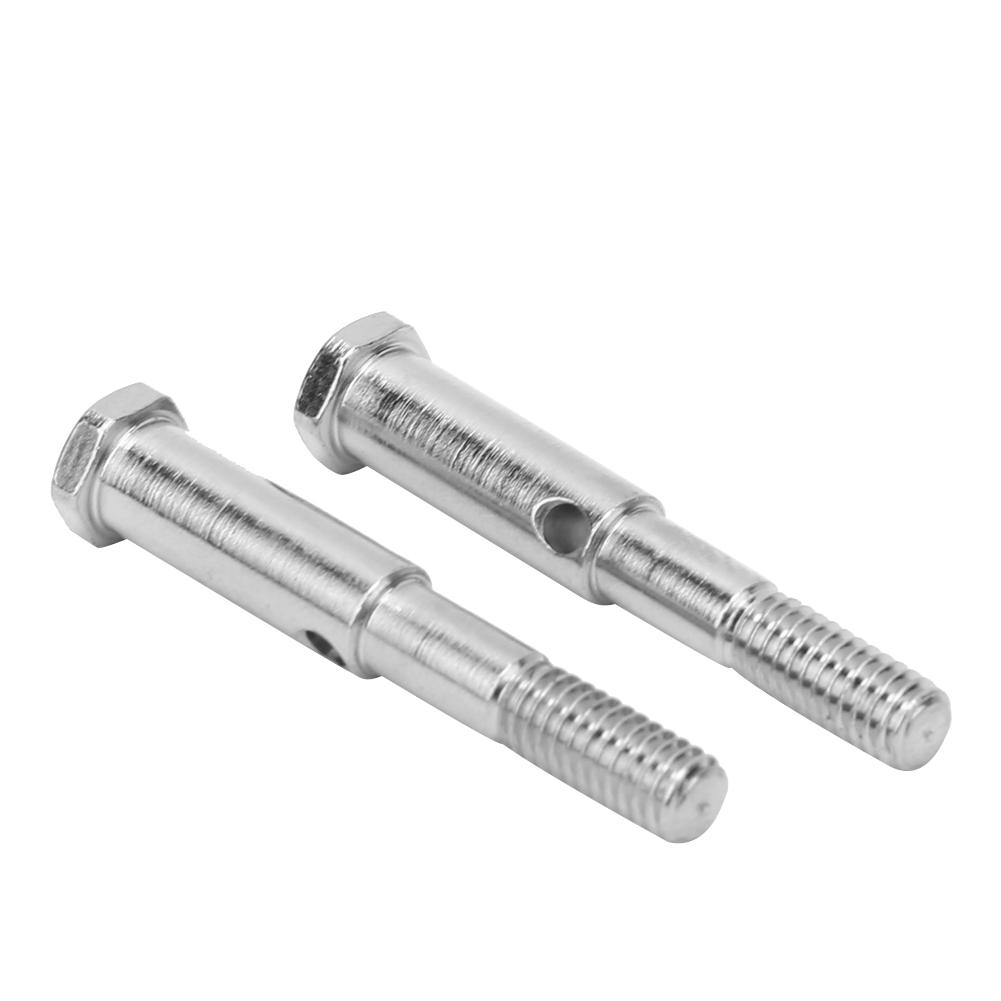 Metal Front Wheel Axle Accessory Fit for ECX Series 2WD RC Hobby Model 1 10 CarSilver