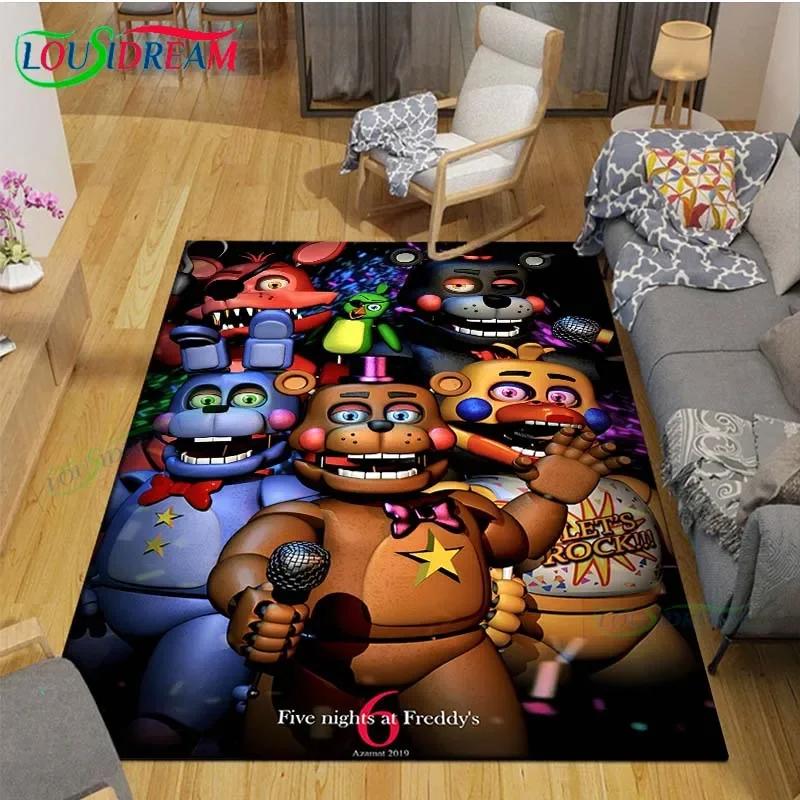 Tappeti Stampati con Orso di Five Nights at Freddy's Tappeti Decorativi per Stanza dei Bambini Soggiorno Tappeti per Camera da Letto Tappeto Anime