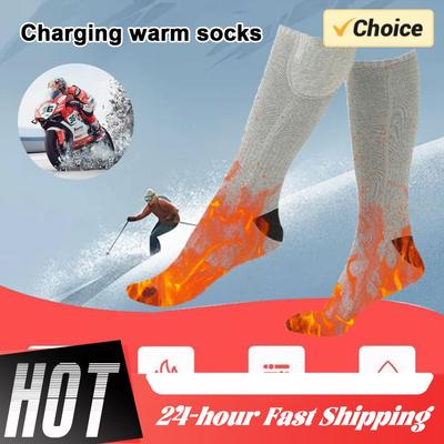 Electric Heating Socks 3 Level Temperature Winter Heating Socks Cold-Proof Winter Warm Thermal Socks for Cycling Camping Skiing