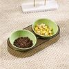 Anti Spill Raised Dog Cat Bowl Non-Slip Cat Slanted Mouth Double Bowl  Home