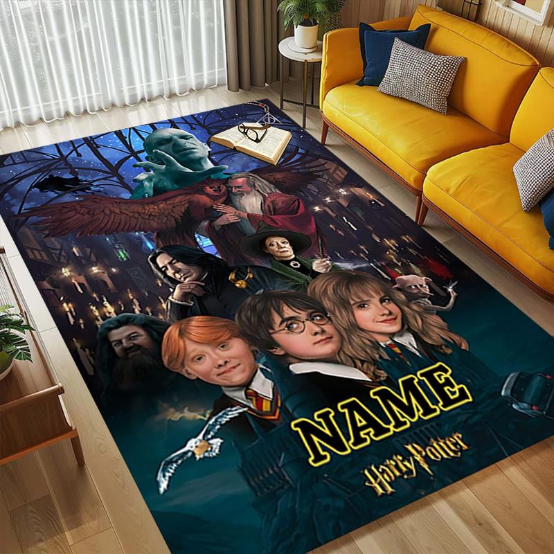 Custom Name Magic Moment Living Room Non-Slip Area Rug Soft Carpet for Bedroom Kids Playroom Sofa Office Home Decor Doormat