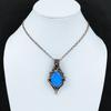Sleeping Beauty Turquoise Pendant Copper Wire Wrapped Pendant Handmade Unique Pendant Copper Jewelry For Women Gemstone Pendant Gift For Her