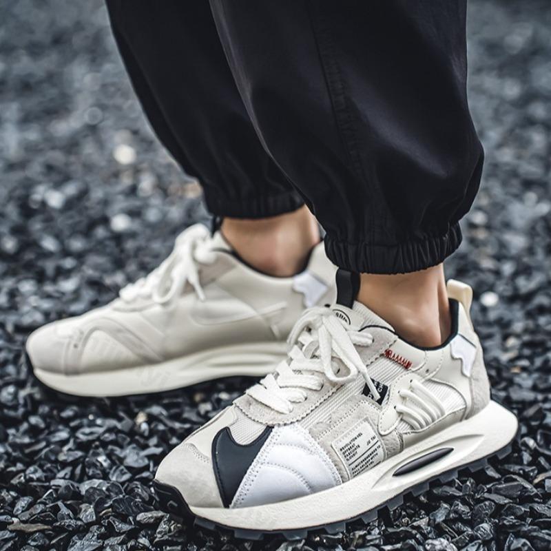 Fashion Men's 2025 Spring New Fashion Trend Casual Shoes Versatile Thick Sole Wear-resistant Casual Sports Color Blocked Chunky sneakers