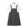 Montagut Girls' Summer 2026 Casual Overalls Dress & Tee Set