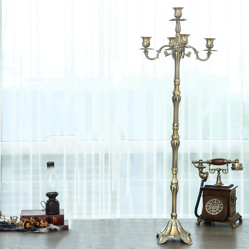 Luxury H65 /85/105cm 5lights Metal Candle Holders Tall Floor Candle Lantern Christmas Decorations For Home Decoration