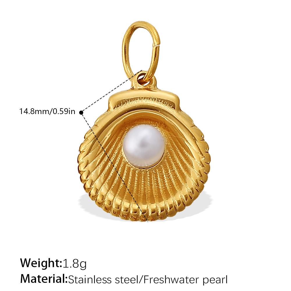 Fashion Daily Versatile Ocean Theme Diy Small Fish Pearl Pendant Does Not Fade Jewelry Accessories