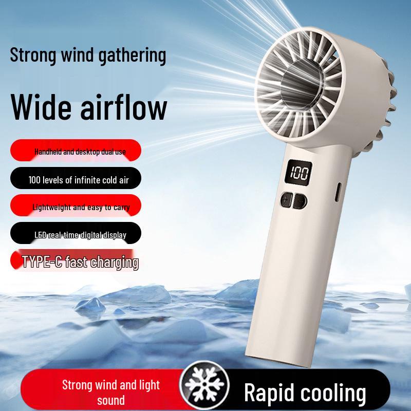JK107 Quiet High-Speed Portable Electric Fan - Handheld and Outdoor Use Not Specified