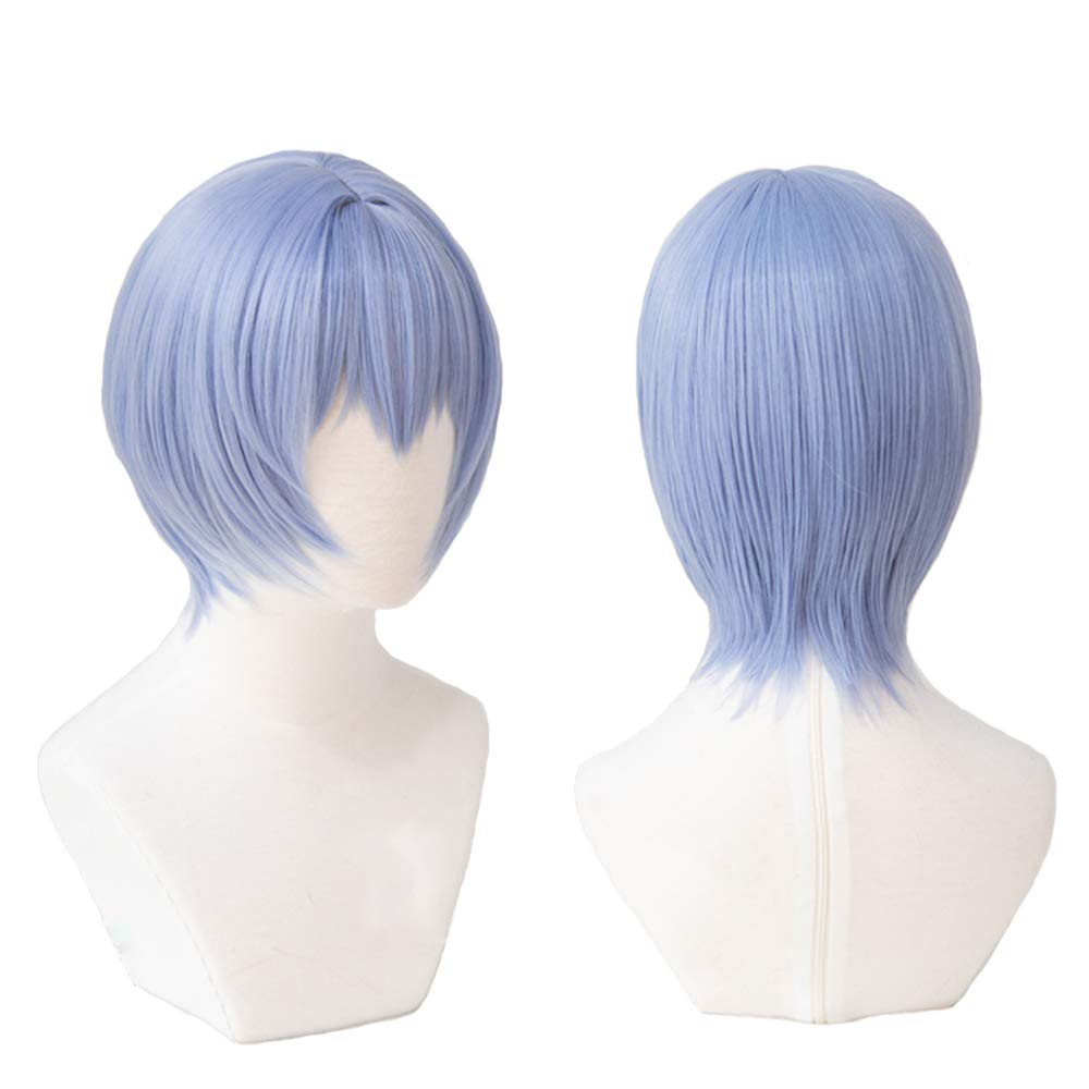 Cosplay Second Rei Halloween Event Perücke 3 Bonus Specials und Notizblock enthalten Hitzebeständige Perücke, Castle, Ayanami, + Artikel, Netz, Haarklammer, (blau)