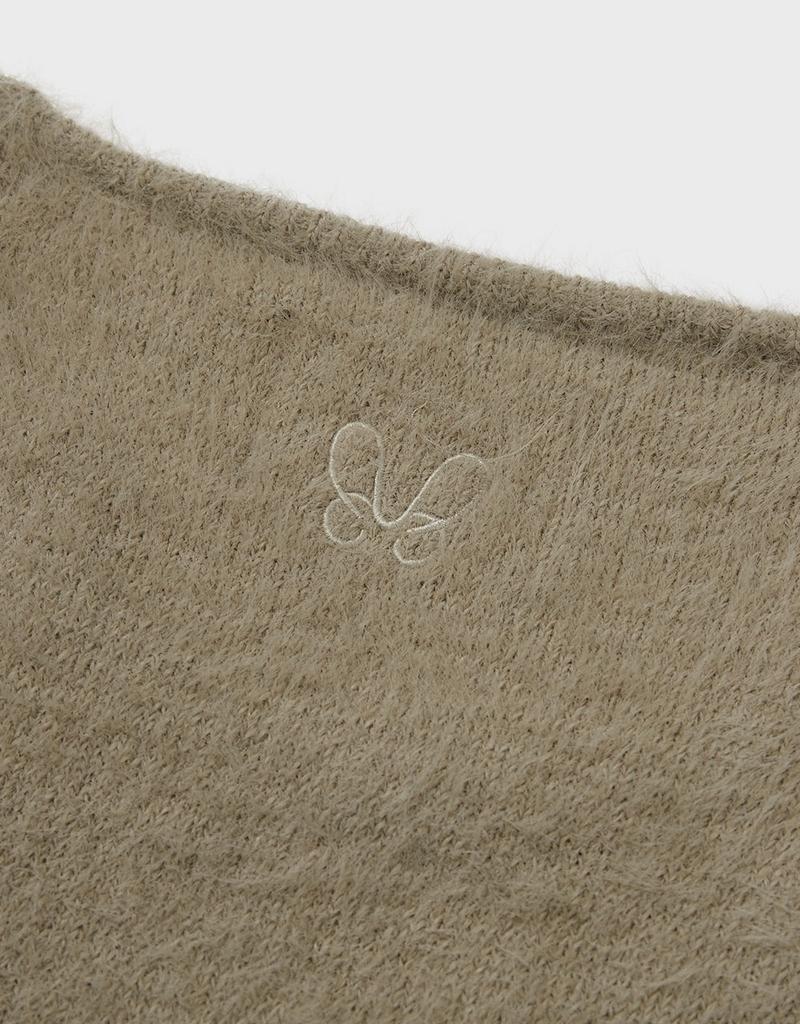 Ememdeobeulyu [Mmw] Hairy Knit Ops (Beige)