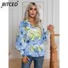 Women's Fashion Casual Long Sleeve POLO Neck Blouses & Shirts