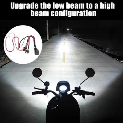 Universal Motorcycle Light Wiring Harness Quick Connect Designs Simple Installation for Low High Beams Modification