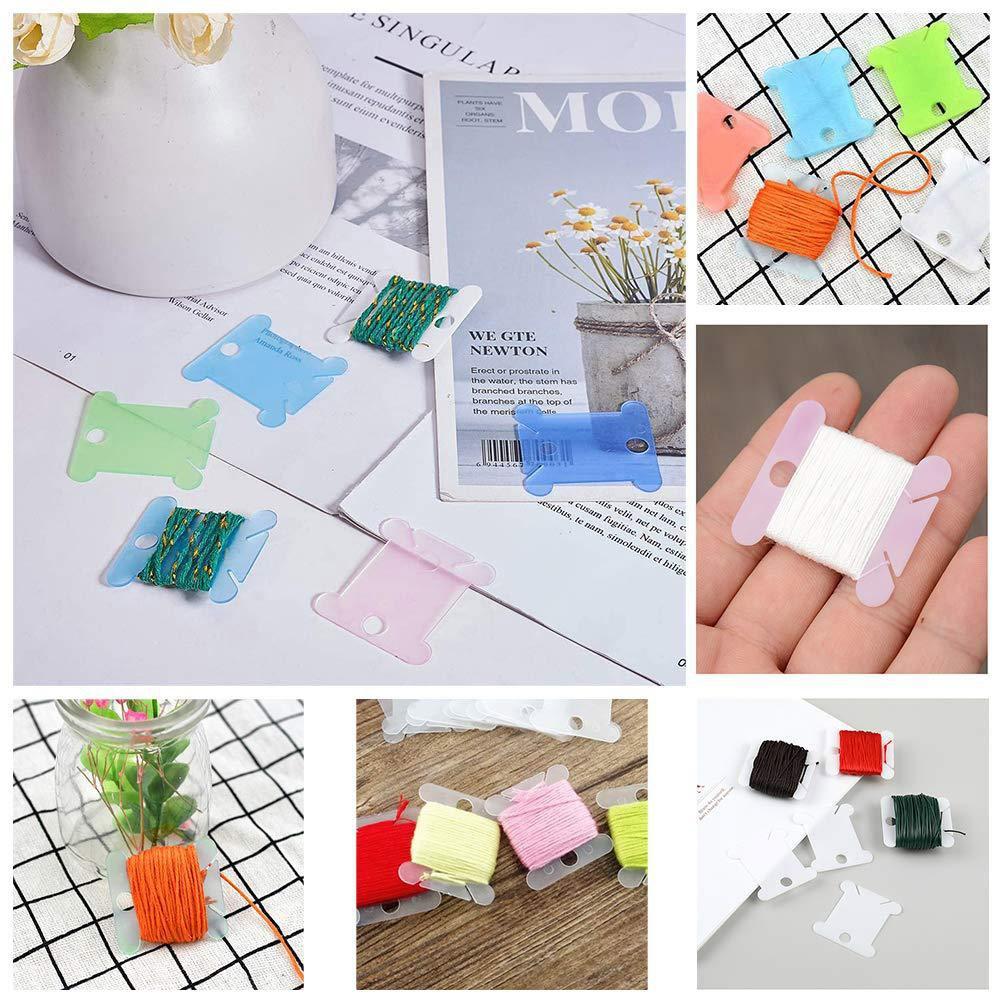 

Шпульки Намотка Карты Вышивка Мулине Стежок Transparent-50PCS