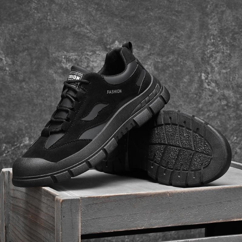 Spring Men's Platform Shoes Outdoor Non-slip Breathable Work Shoes Fashion Versatile Mens Casual Sneakers Tenis Masculino