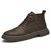Fashion Classic Brand Men's Workwear Boots Thick Soled Wear-resistant Men's High Top Shoes High-quality Genuine Leather Casual Shoes